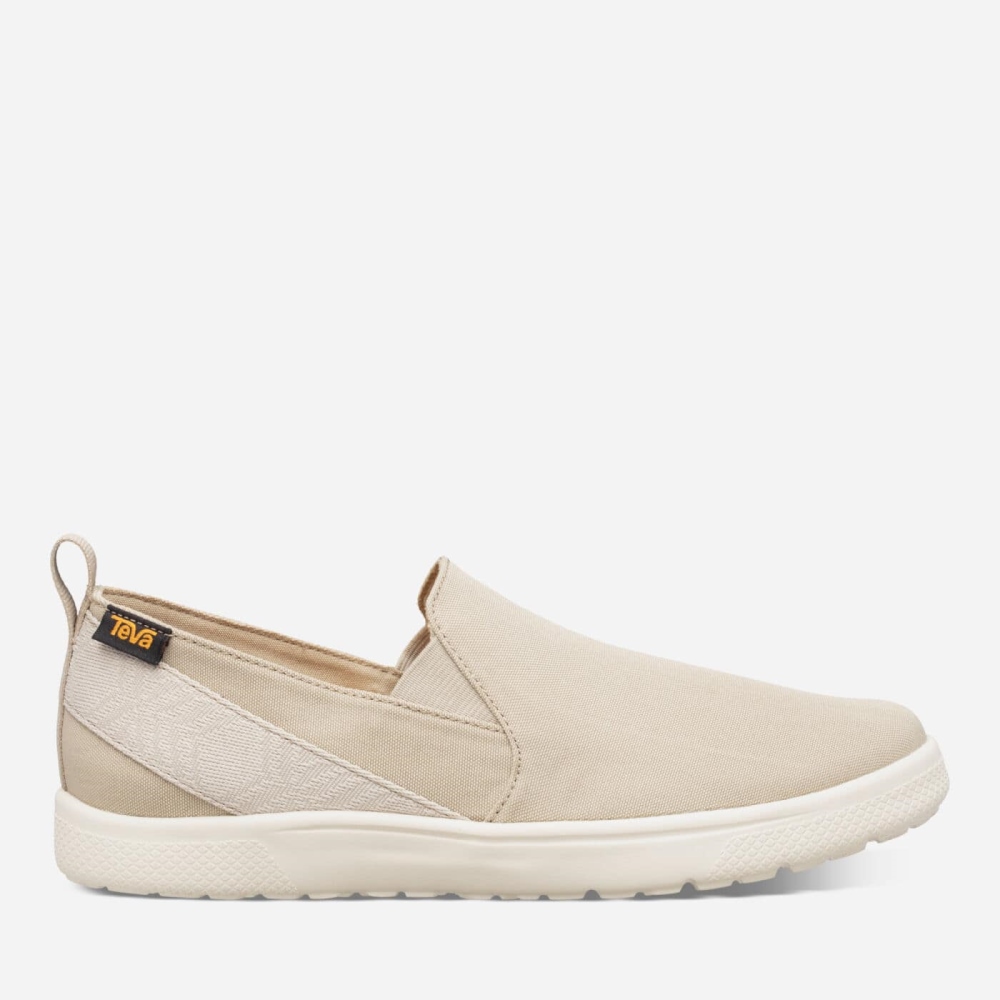 Beige Men\'s Teva Voya Slip On Sneakers | 942-FBYJVI