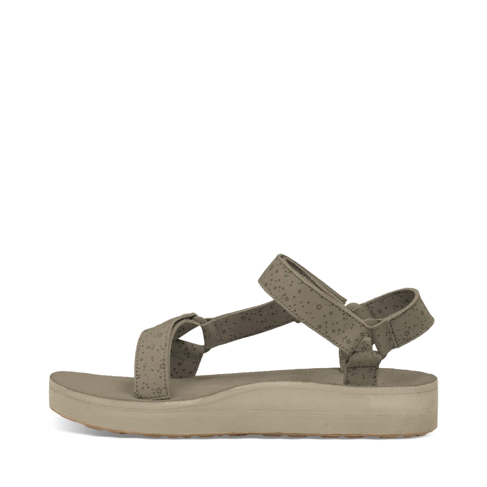 Beige Women's Teva Midform Universal Star Flatform Sandals | 106-QFUKNS