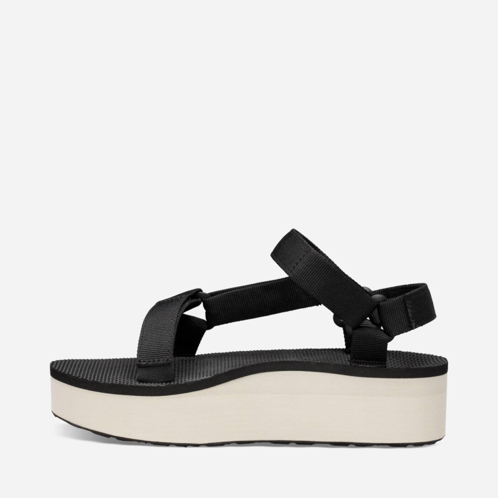 Black Beige Women's Teva Flatform Universal Flatform Sandals | 954-VOMPCT