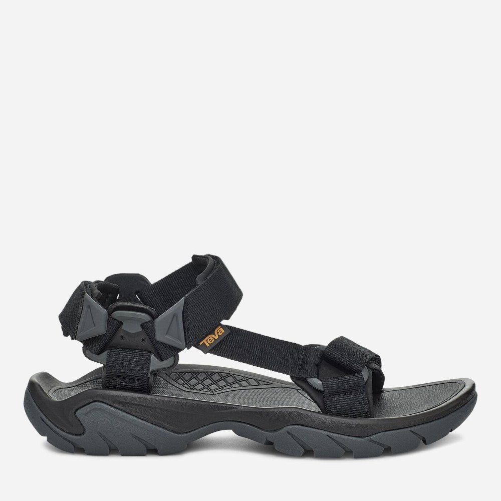 Black Grey Men\'s Teva Terra Fi 5 Universal Sandals | 418-VQEDKG