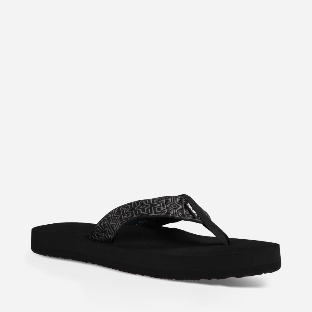 Black Men's Teva Original Mush Flip Flops | 485-ACXREJ