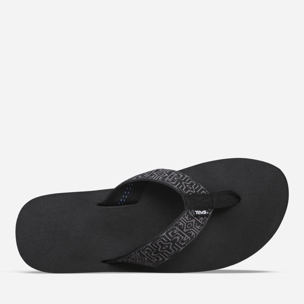 Black Men's Teva Original Mush Flip Flops | 485-ACXREJ