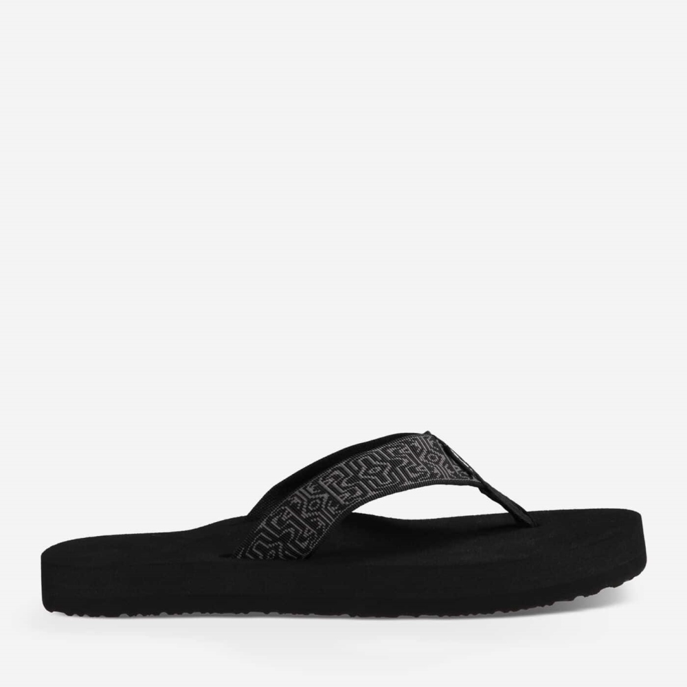 Black Men\'s Teva Original Mush Flip Flops | 485-ACXREJ