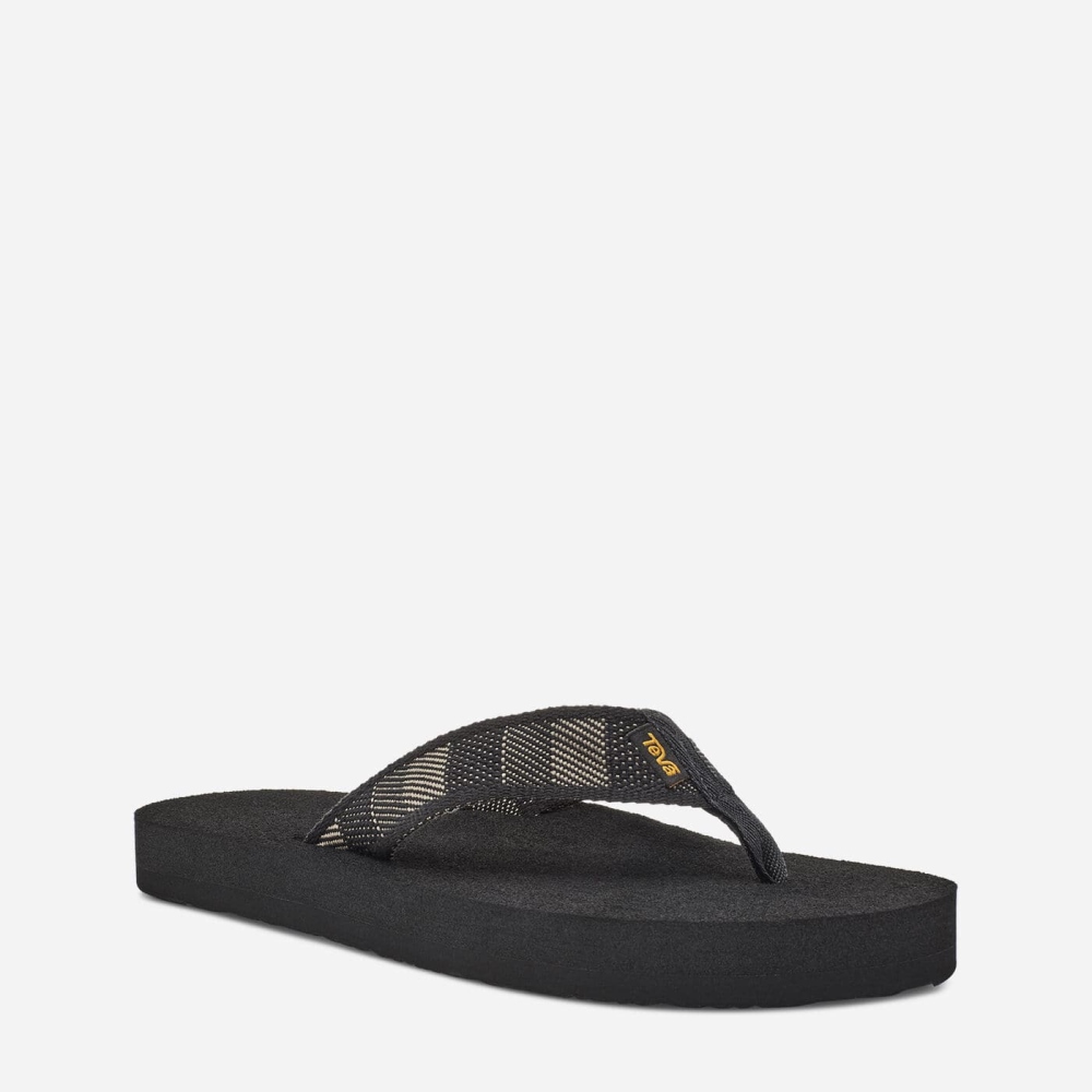 Black Men's Teva Original Mush Flip Flops | 756-AHLRIF