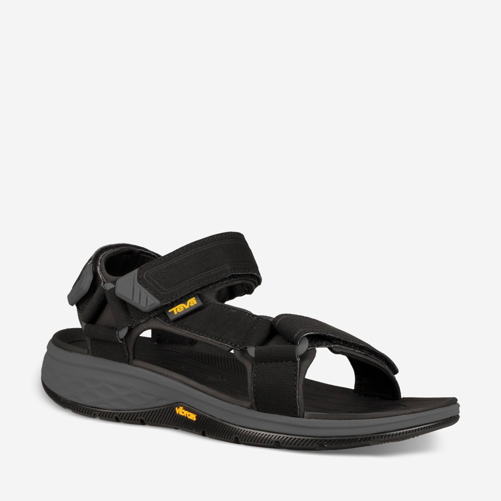 Black Men's Teva Strata Universal Sandals | 893-PZJOBR