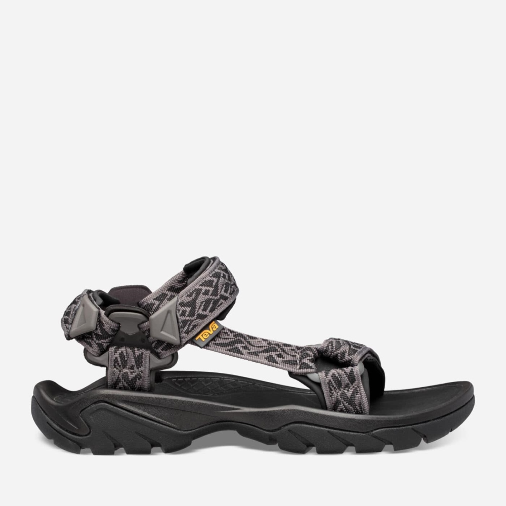 Black Men\'s Teva Terra Fi 5 Universal Sandals | 396-TADUGB