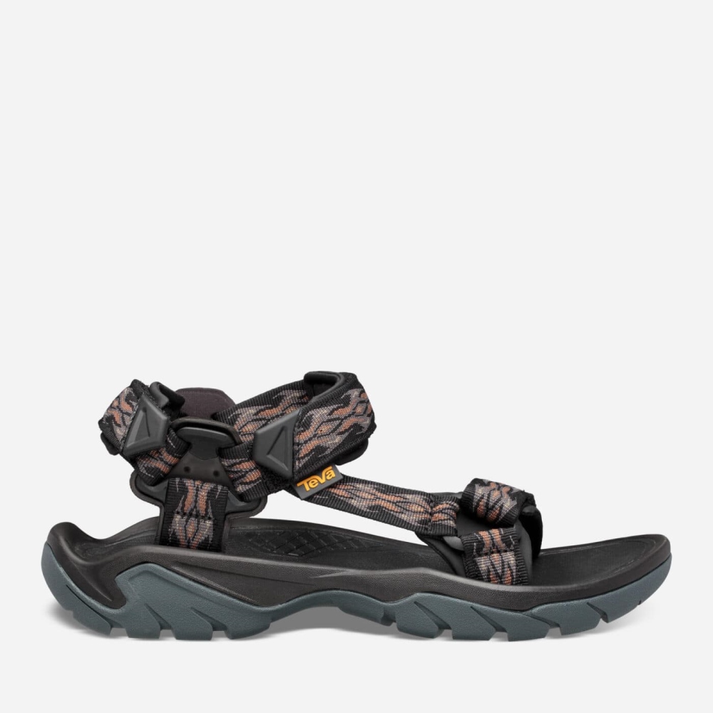 Black Men\'s Teva Terra Fi 5 Universal Sandals | 563-YQVLOH