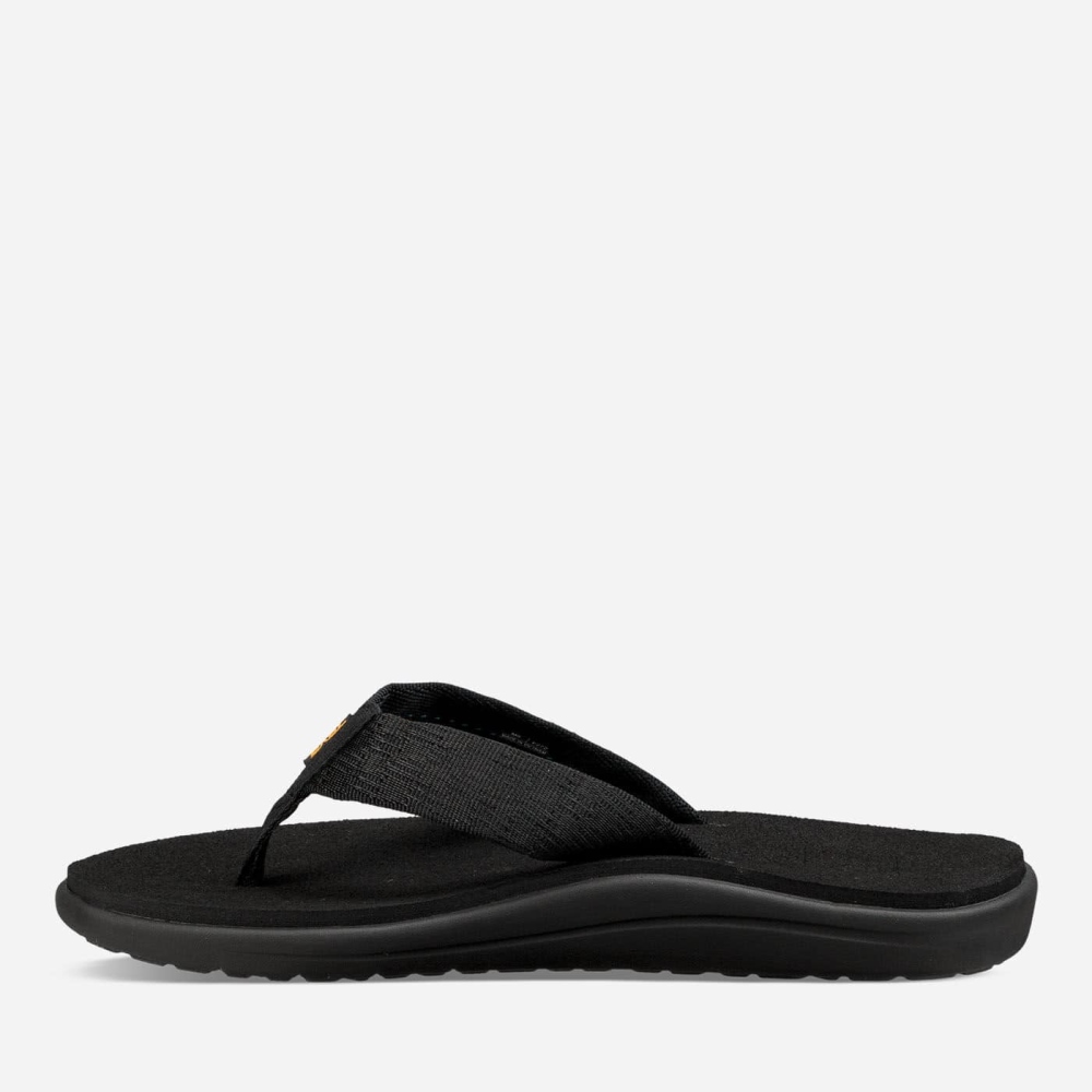 Black Men's Teva Voya Flip Sandals | 695-XOVWTQ