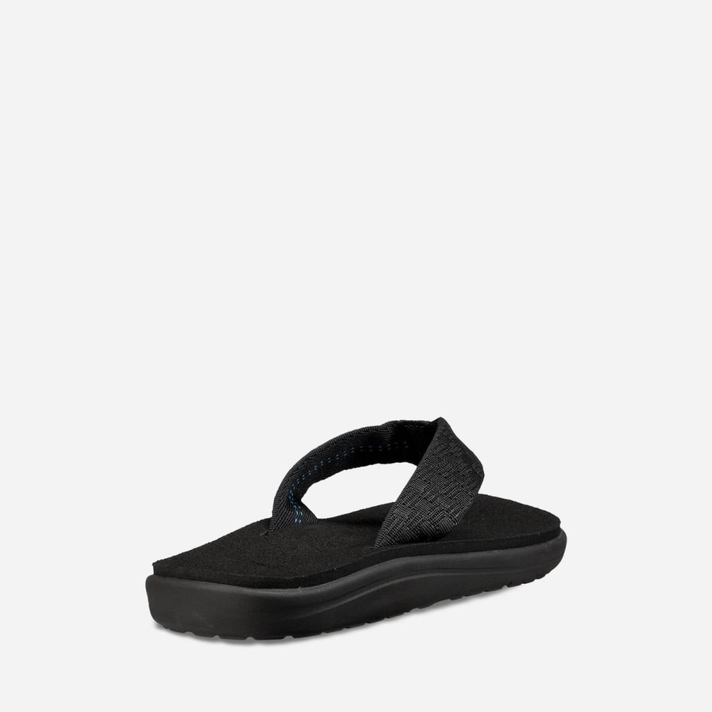 Black Men's Teva Voya Flip Sandals | 695-XOVWTQ