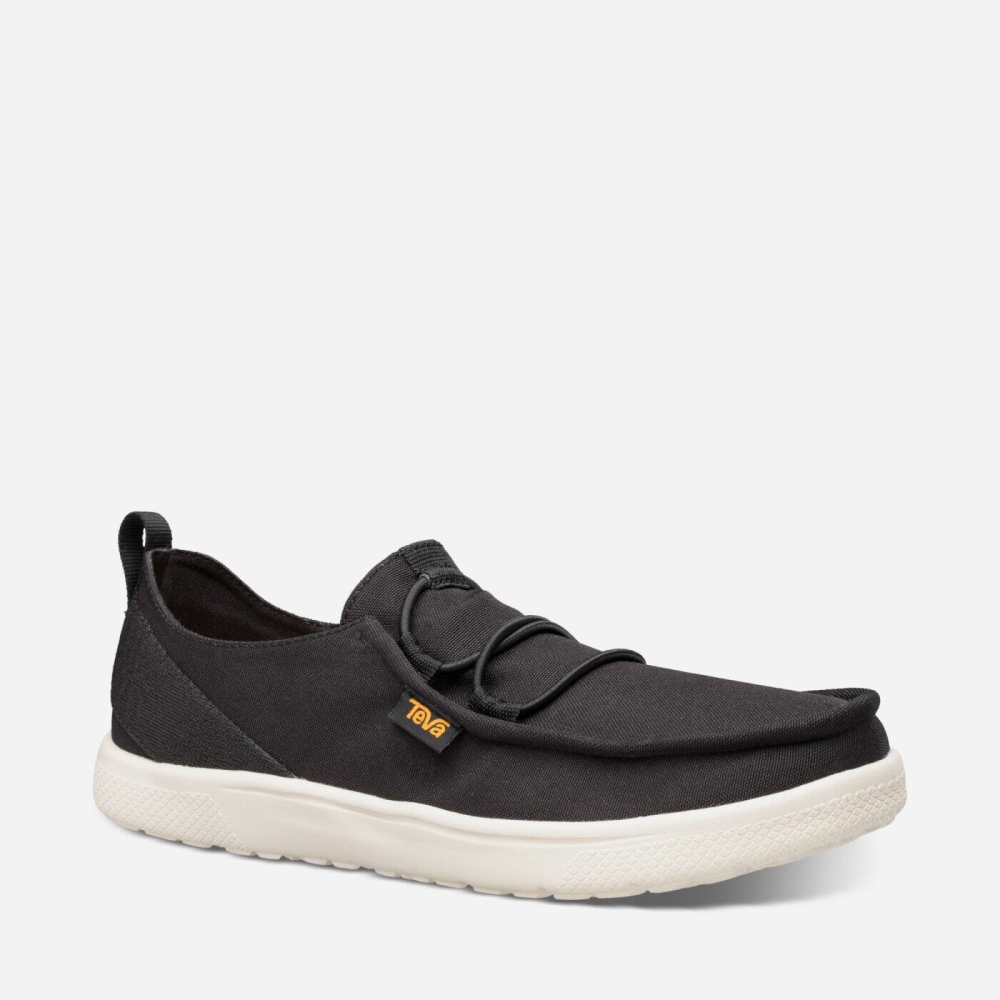 Black Men's Teva Voya Lace Sneakers | 180-RESMCA