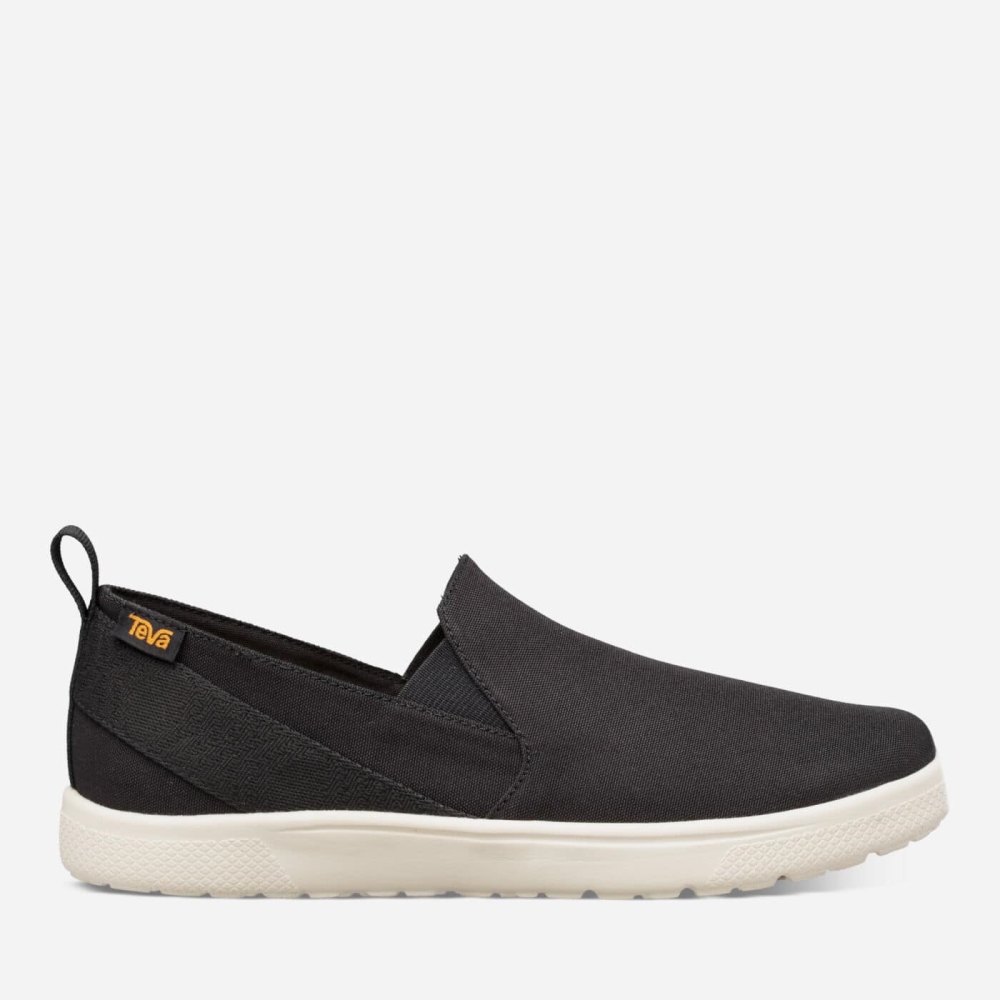 Black Men\'s Teva Voya Slip On Sneakers | 573-CUSRIJ