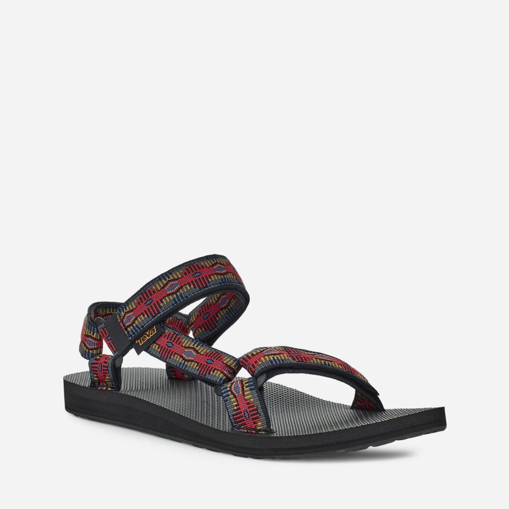 Black Red Men's Teva Original Universal Hiking Sandals | 028-RDBECS