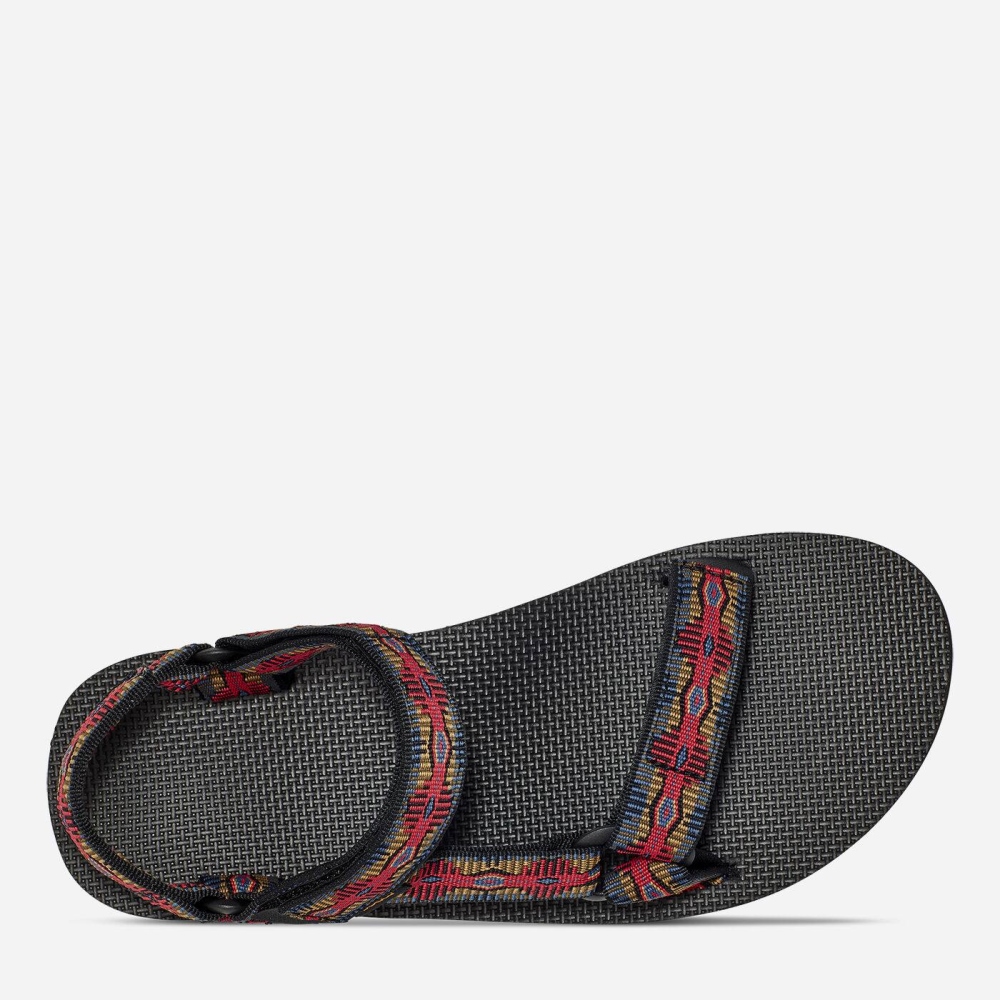 Black Red Men's Teva Original Universal Hiking Sandals | 028-RDBECS