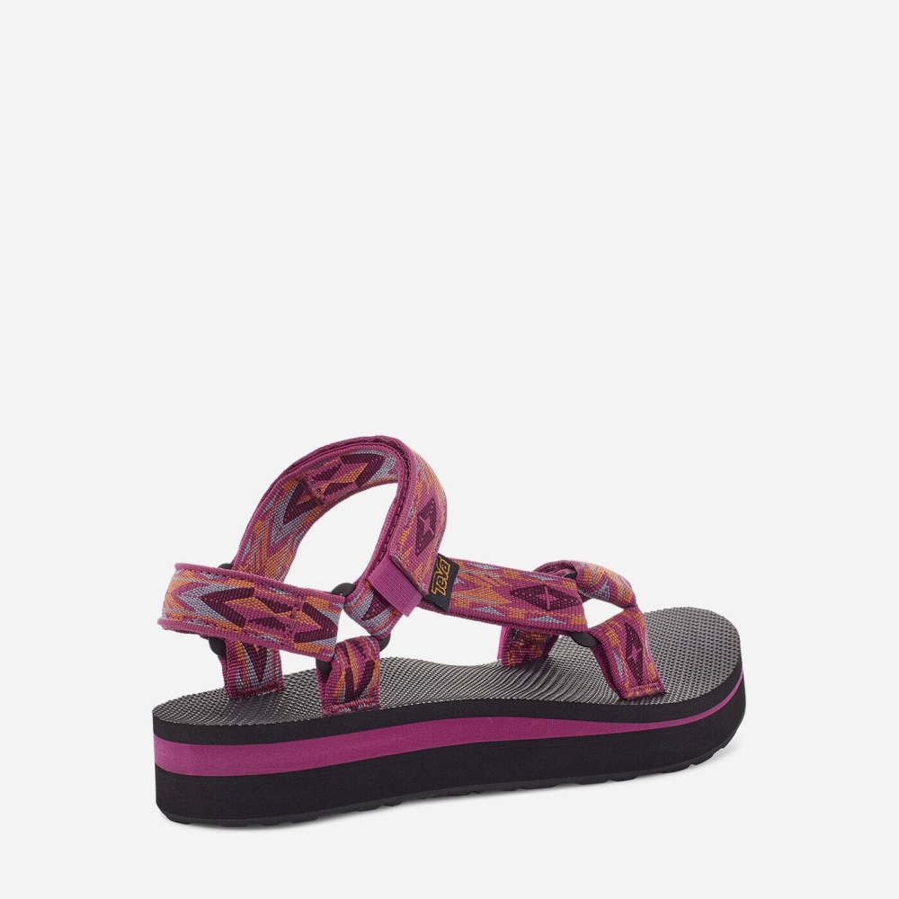 Black Rose Women's Teva Midform Universal Flatform Sandals | 052-CUOZXV