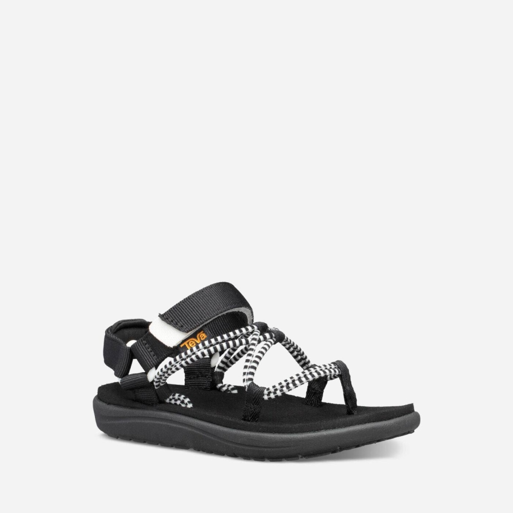 Black White Kids' Teva Voya Infinity Hiking Sandals | 179-KUVTAO