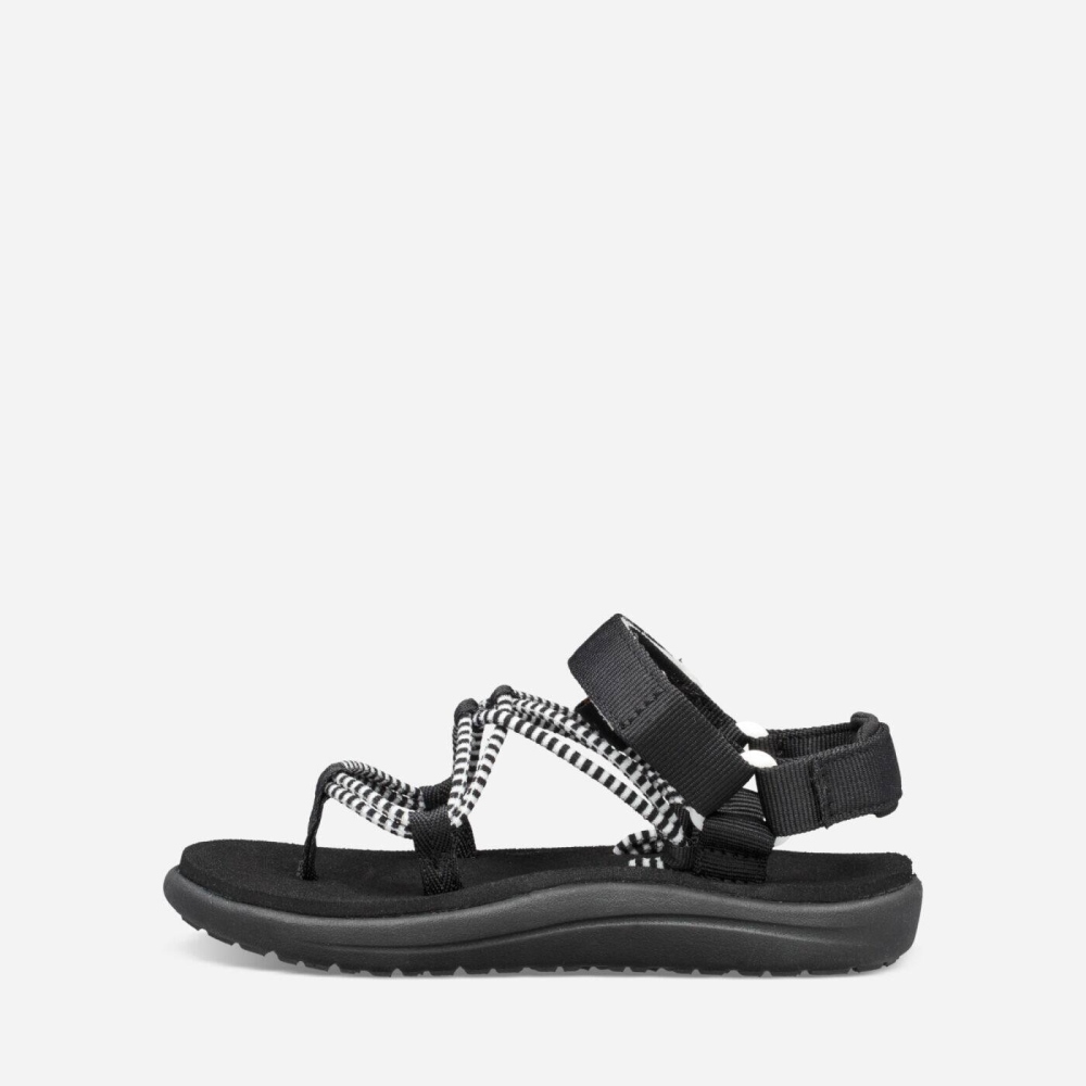 Black White Kids' Teva Voya Infinity Hiking Sandals | 179-KUVTAO