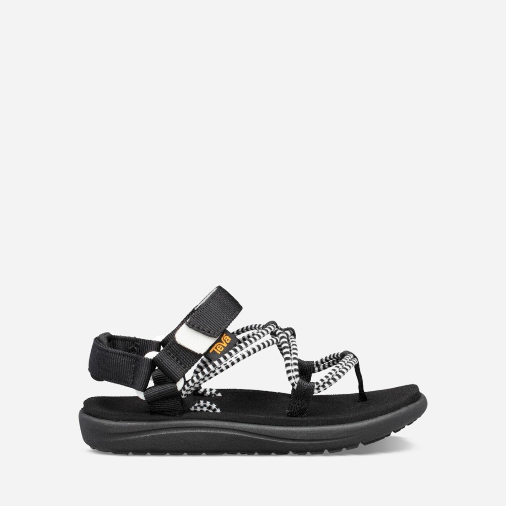 Black White Kids\' Teva Voya Infinity Hiking Sandals | 612-QNEURT