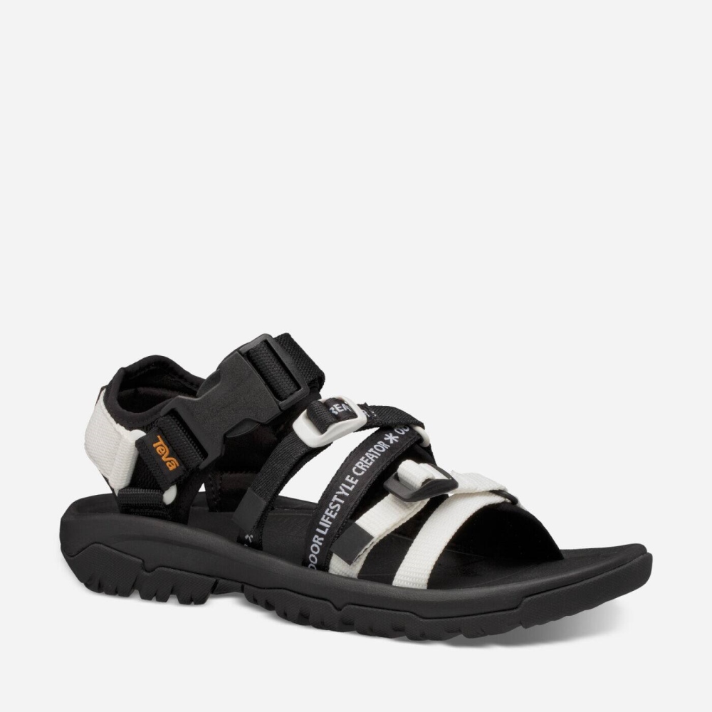 Black White Men's Teva Hurricane XLT2 Alp - Snow Peak Sandals | 642-GESPJY