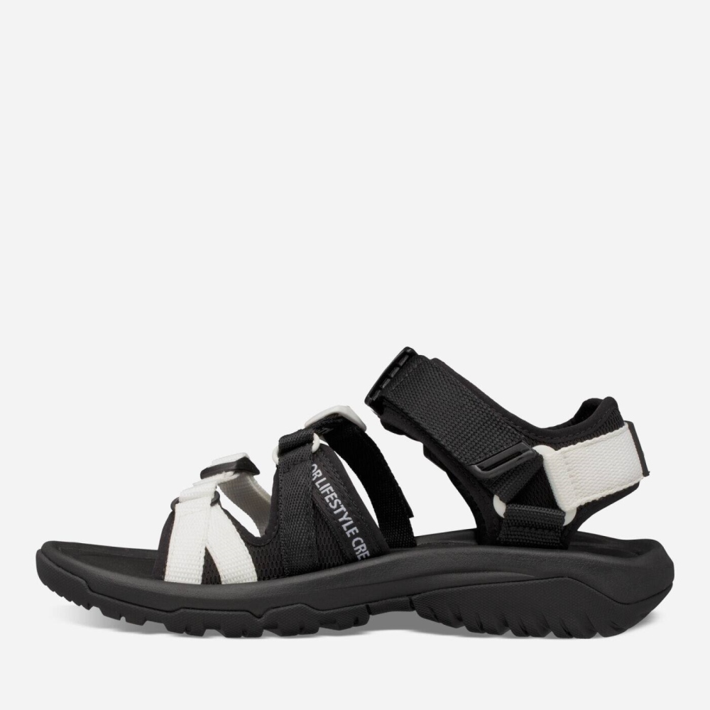 Black White Men's Teva Hurricane XLT2 Alp - Snow Peak Sandals | 642-GESPJY