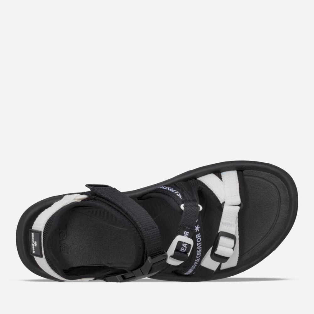 Black White Men's Teva Hurricane XLT2 Alp - Snow Peak Sandals | 642-GESPJY