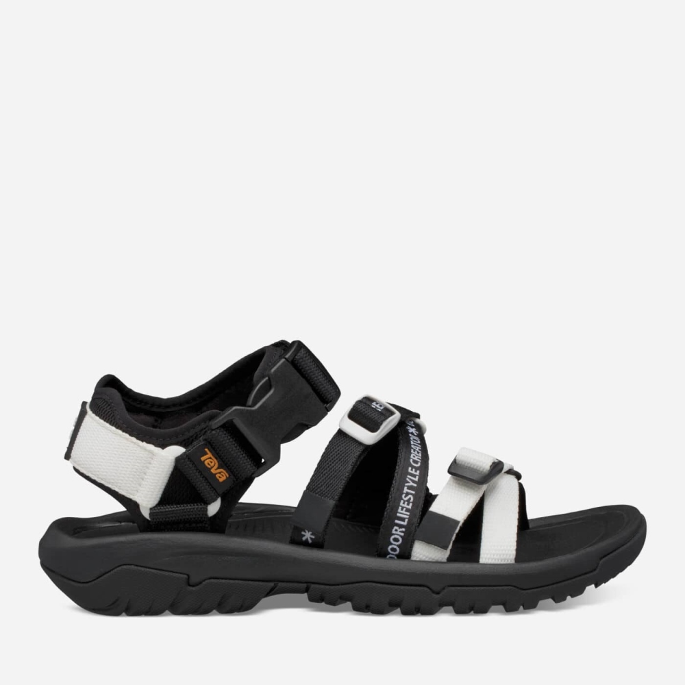 Black White Men\'s Teva Hurricane XLT2 Alp - Snow Peak Sandals | 642-GESPJY