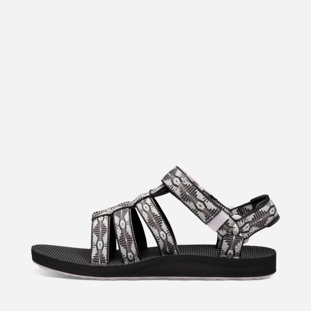 Black White Women's Teva Original Dorado Hiking Sandals | 395-HNVWUA