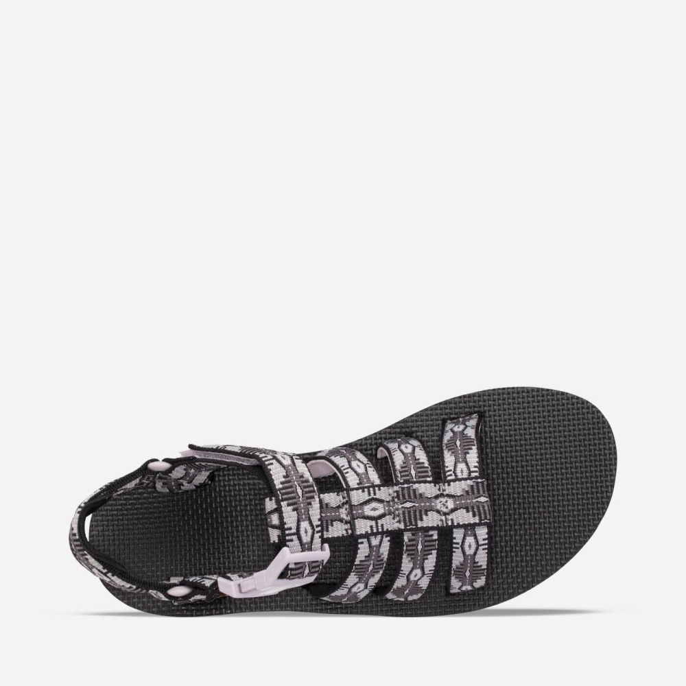 Black White Women's Teva Original Dorado Hiking Sandals | 395-HNVWUA