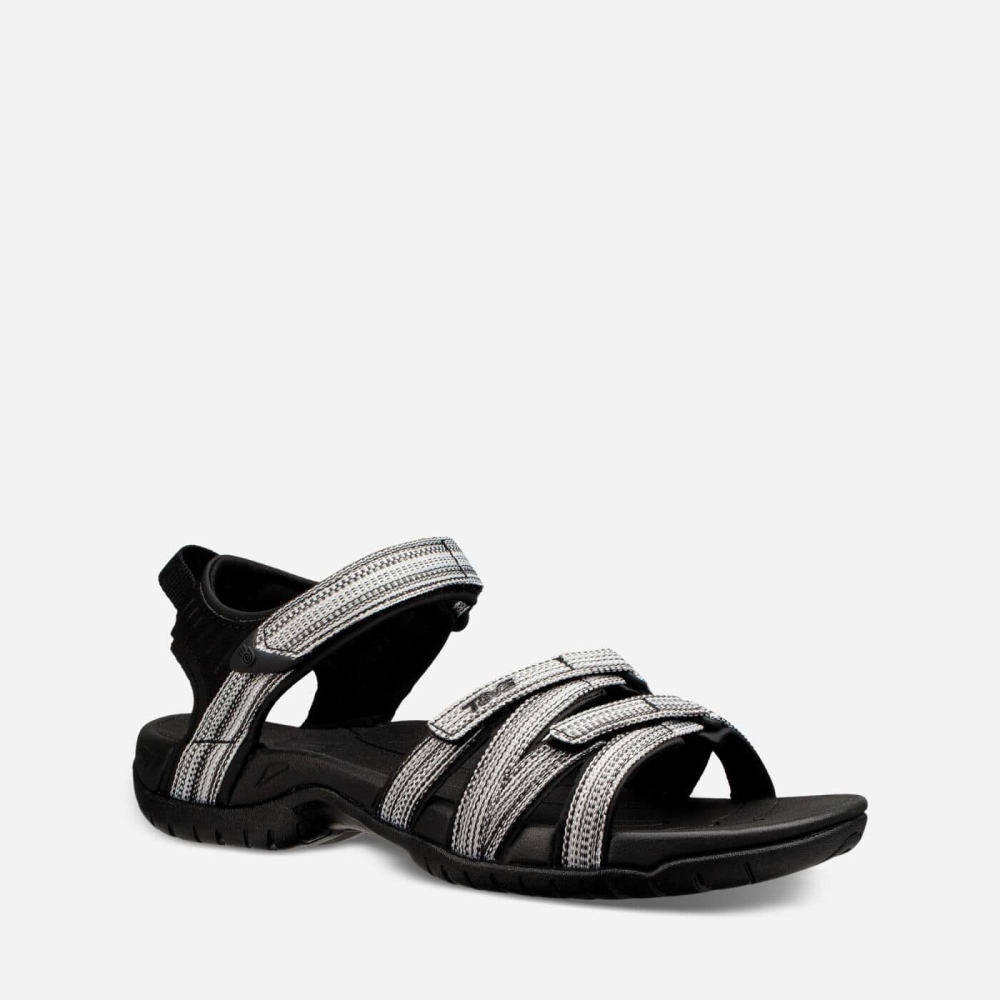 Black White Women's Teva Tirra Hiking Sandals | 216-TDPNGM