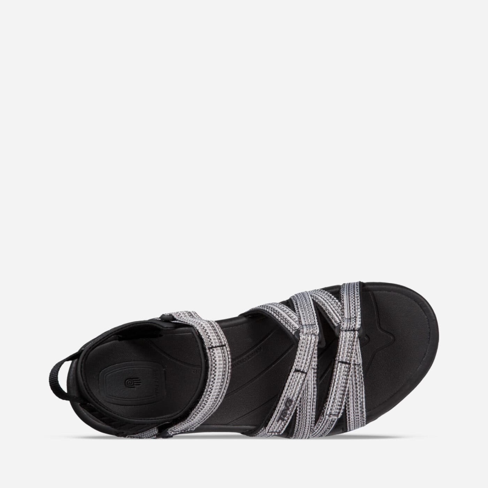 Black White Women's Teva Tirra Hiking Sandals | 216-TDPNGM