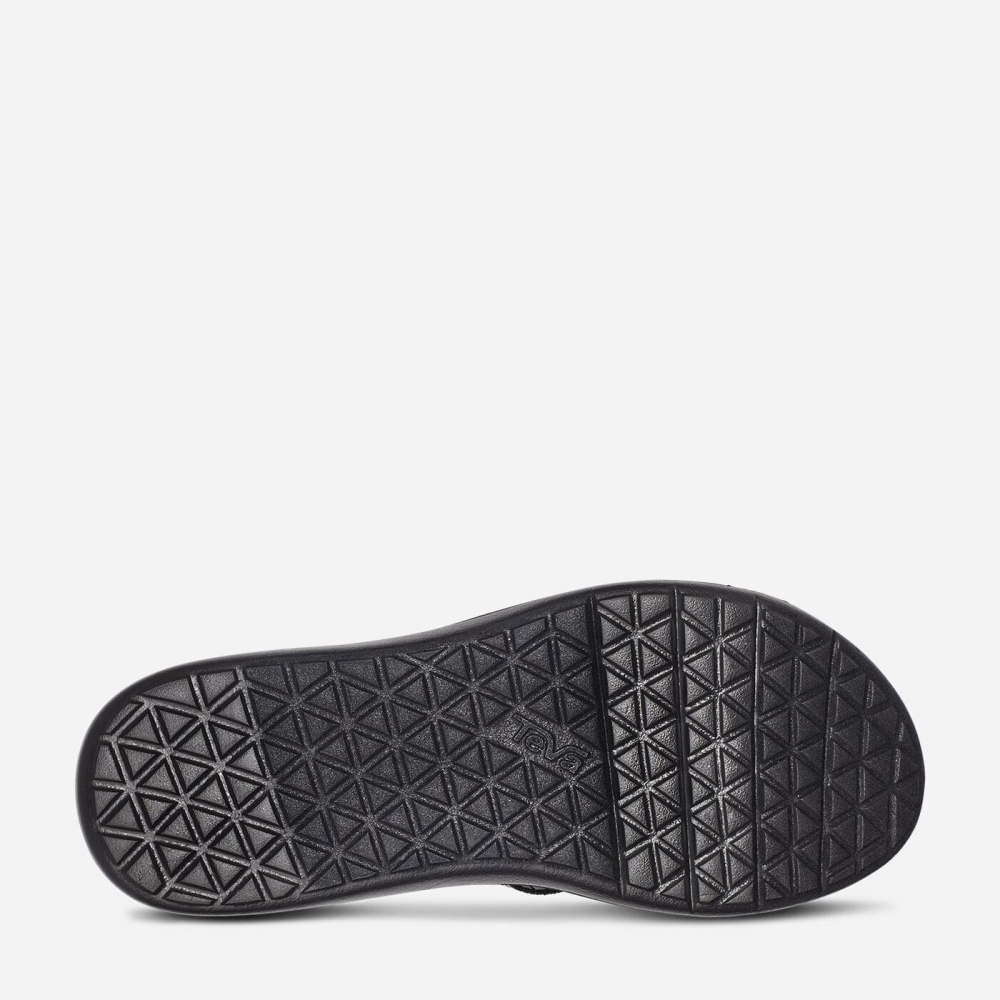 Black White Women's Teva Voya Flip Flops | 270-SPYIXD