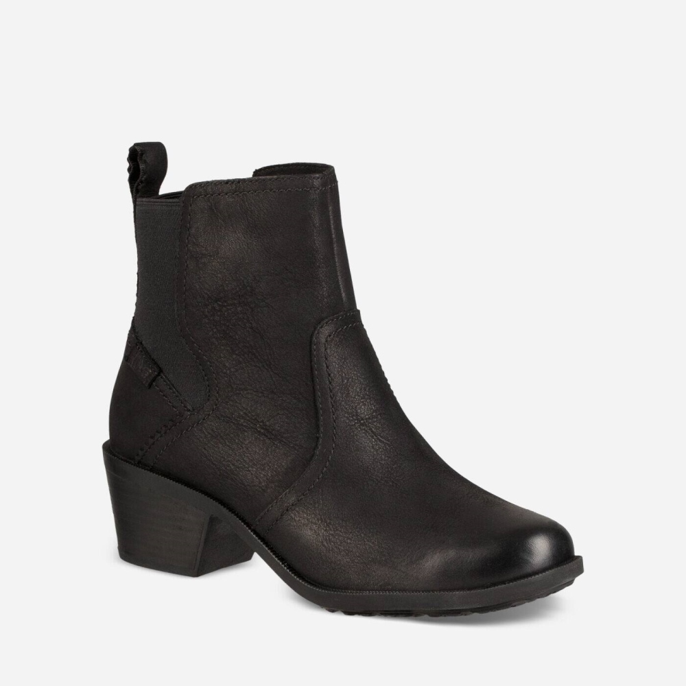 Black Women's Teva Anaya Chelsea WP Boots | 832-VHWPMS