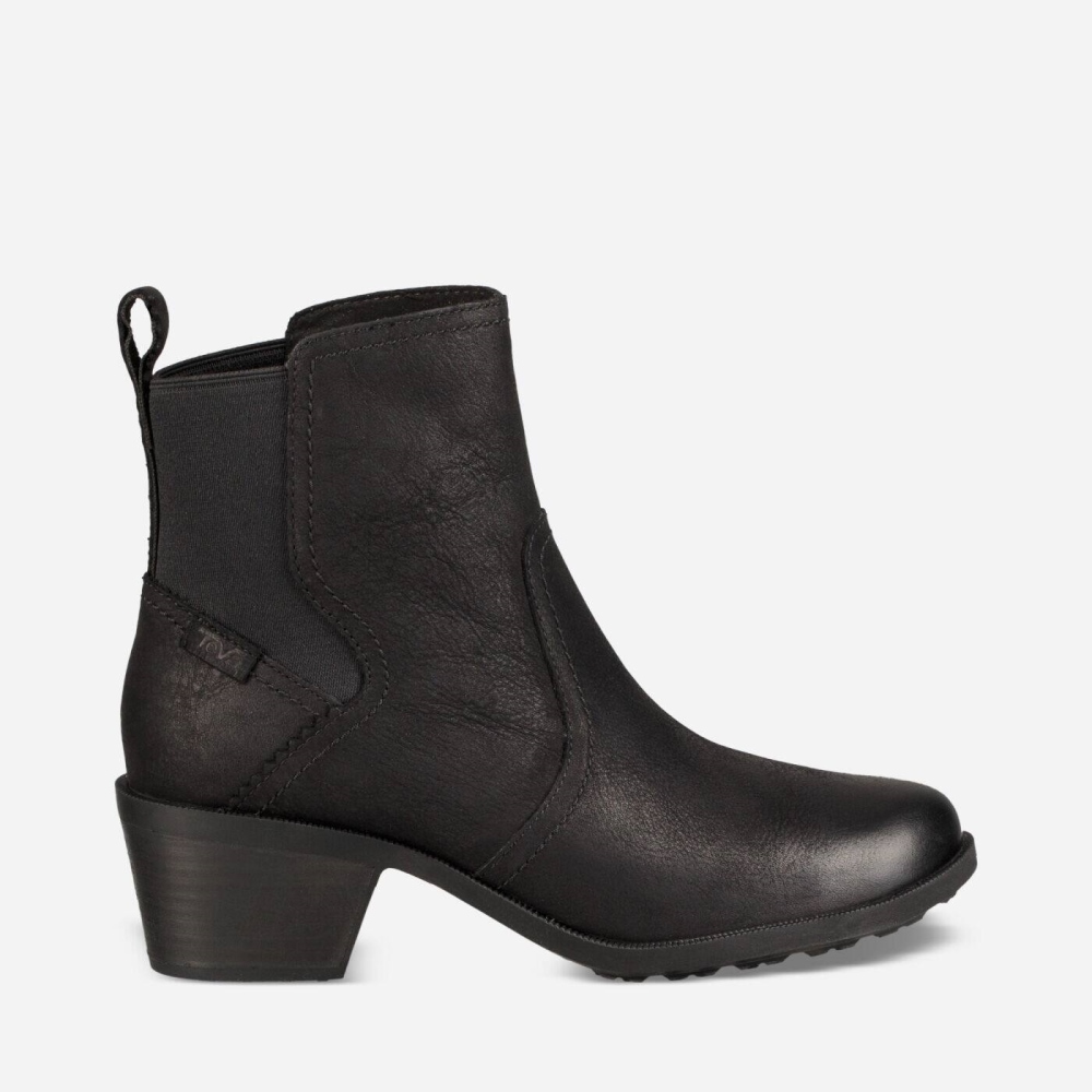 Black Women\'s Teva Anaya Chelsea WP Boots | 832-VHWPMS