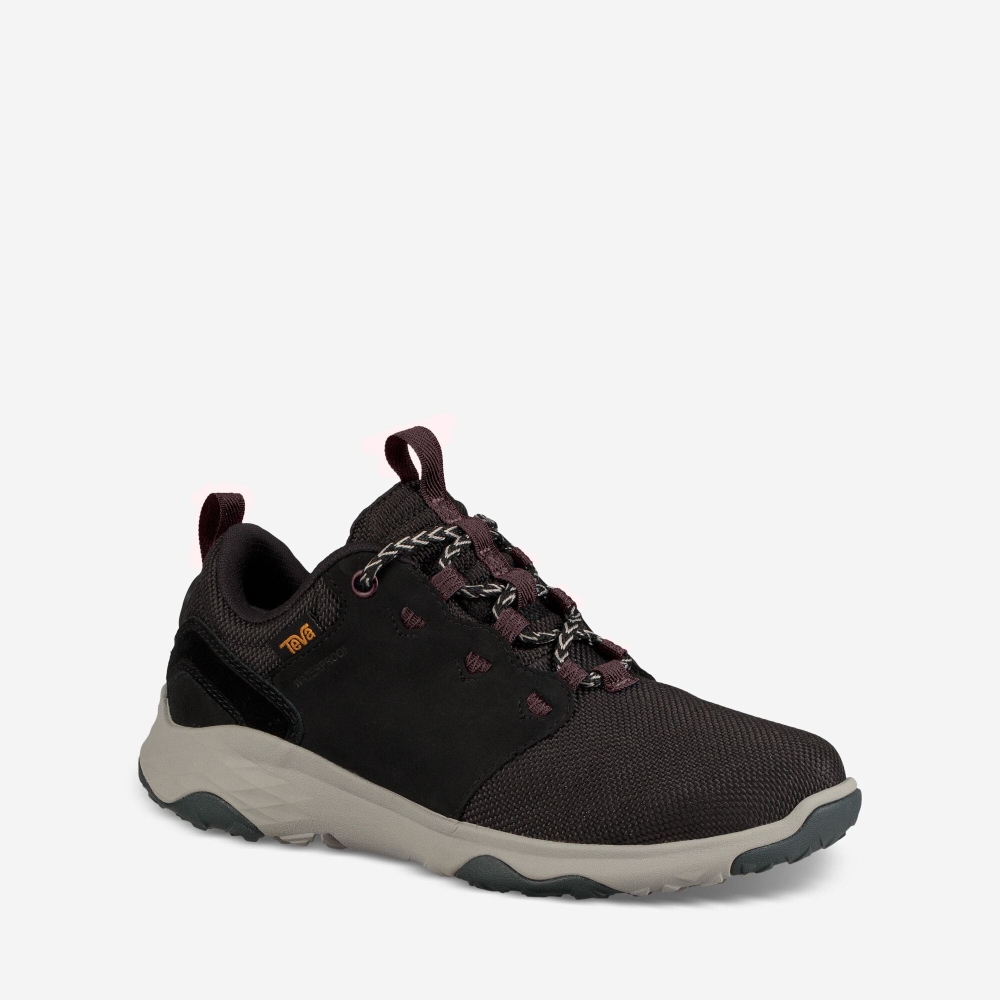 Black Women's Teva Arrowood Venture WP Lace Up Shoes | 853-NKFELS