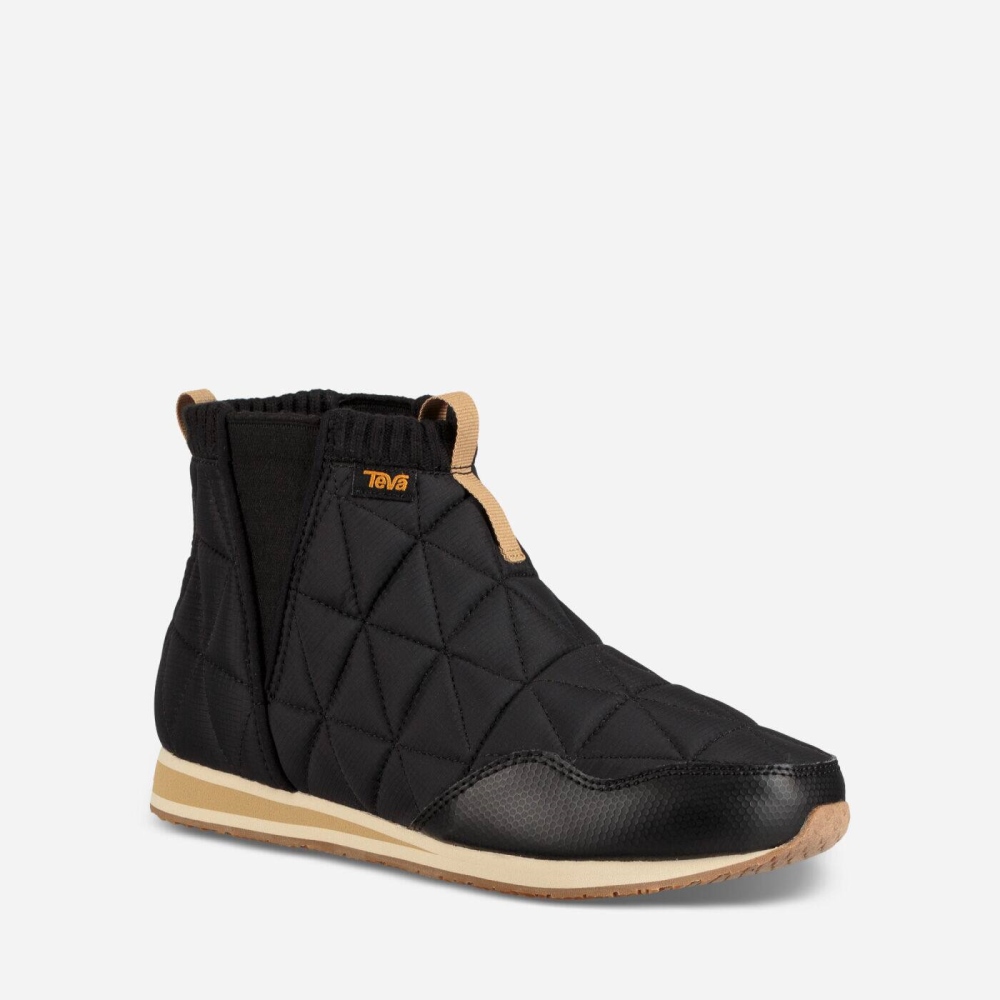 Black Women's Teva Ember Mid Boots | 046-YGOSIM