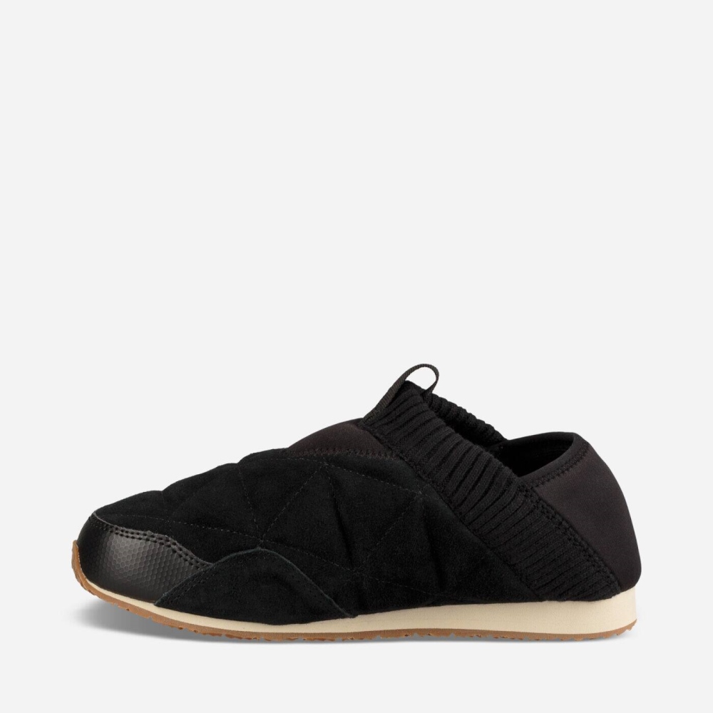 Black Women's Teva Ember Moc Shearling Slip On Shoes | 452-COVZNJ