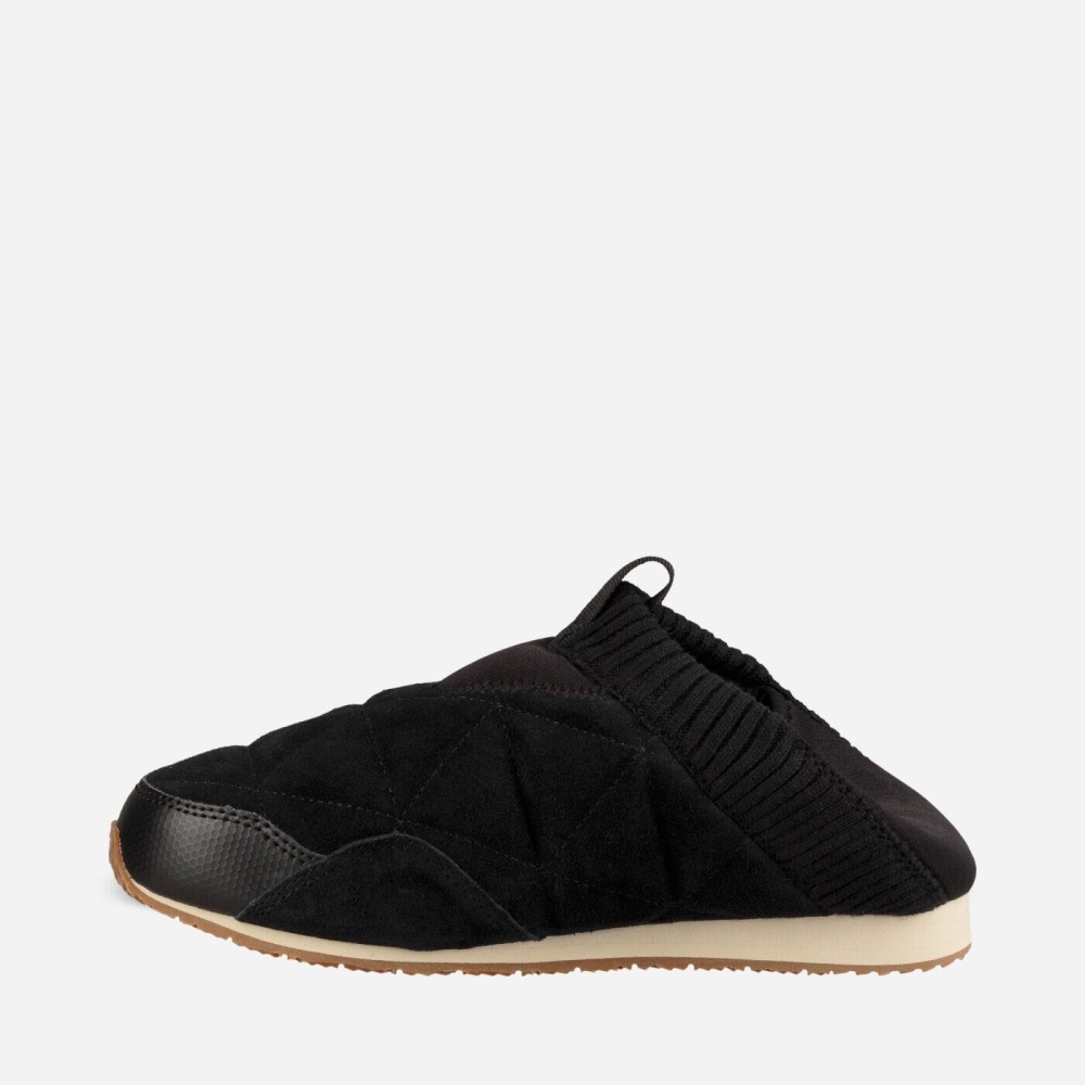 Black Women's Teva Ember Moc Shearling Slip On Shoes | 452-COVZNJ