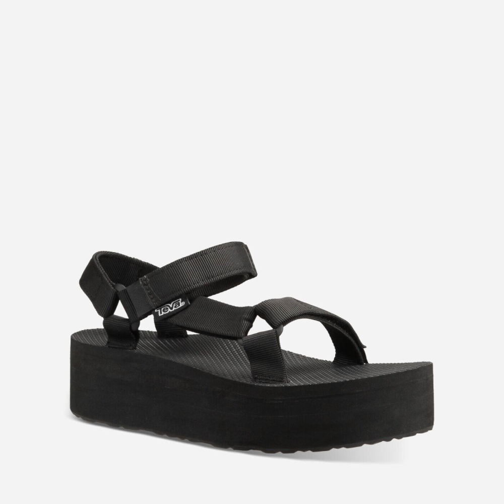 Black Women's Teva Flatform Universal Flatform Sandals | 613-CXTYRJ