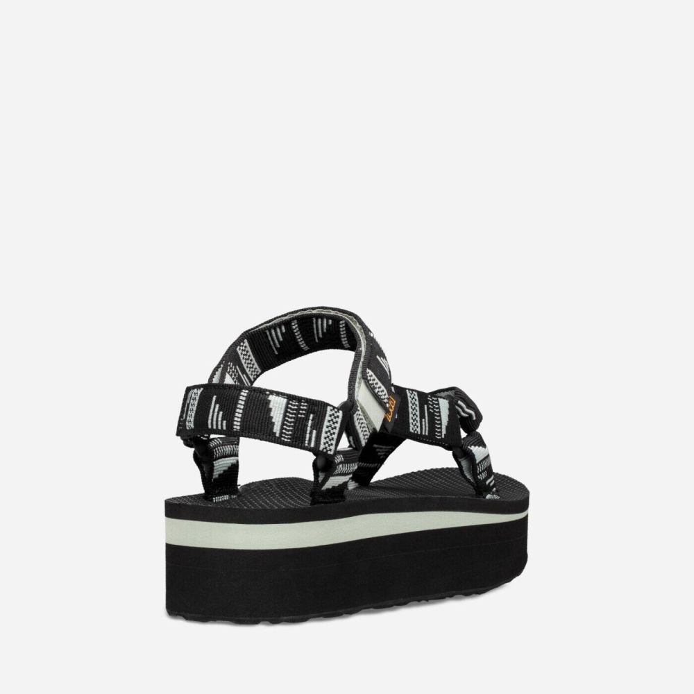 Black Women's Teva Flatform Universal Flatform Sandals | 827-CYAVBK