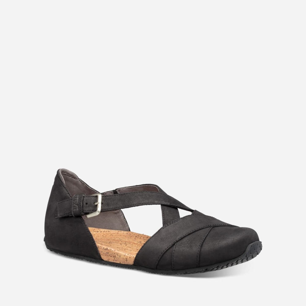 Black Women's Teva Mahonia Mary Jane Slip On Shoes | 610-TSIUEO