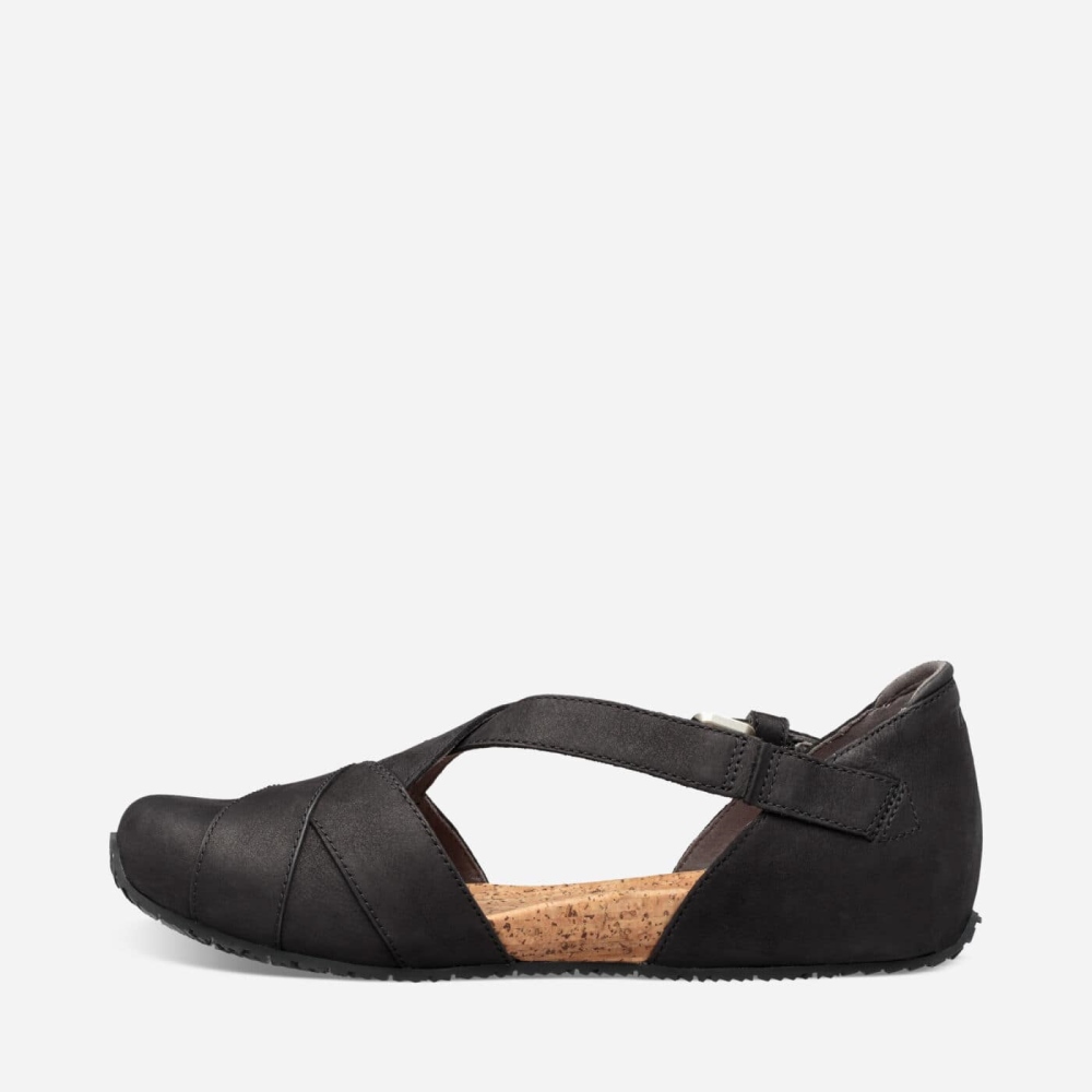 Black Women's Teva Mahonia Mary Jane Slip On Shoes | 610-TSIUEO