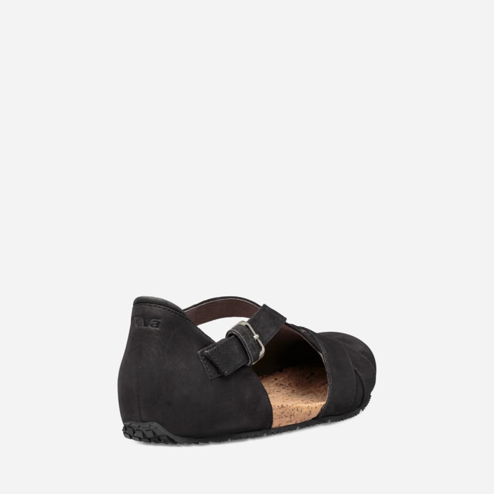 Black Women's Teva Mahonia Mary Jane Slip On Shoes | 610-TSIUEO