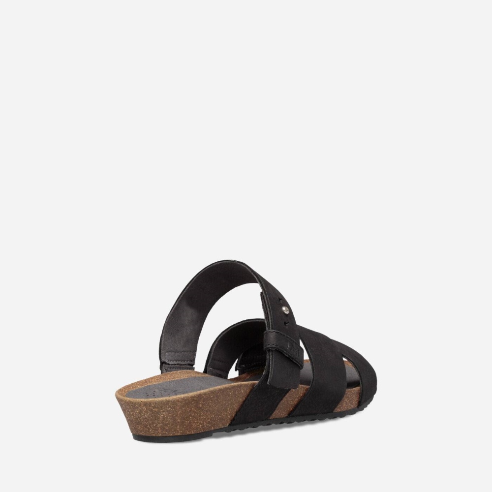 Black Women's Teva Mahonia Slide Sandals | 931-MOFLVK