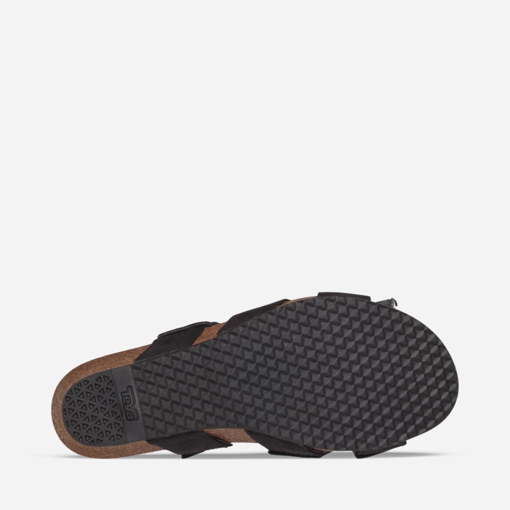 Black Women's Teva Mahonia Slide Sandals | 931-MOFLVK