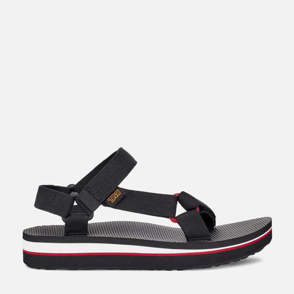 Black Women\'s Teva Midform Universal Flatform Sandals | 032-DJLCXG