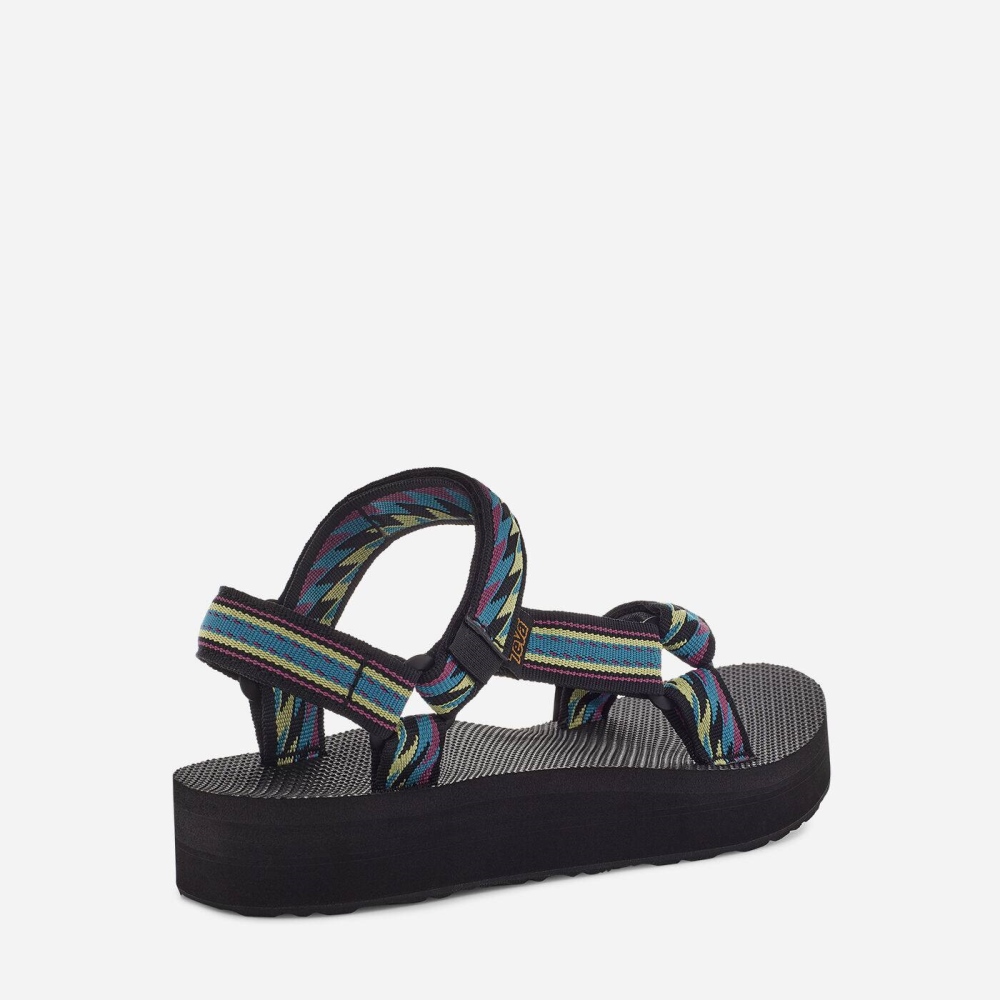 Black Women's Teva Midform Universal Flatform Sandals | 352-AFUKZS