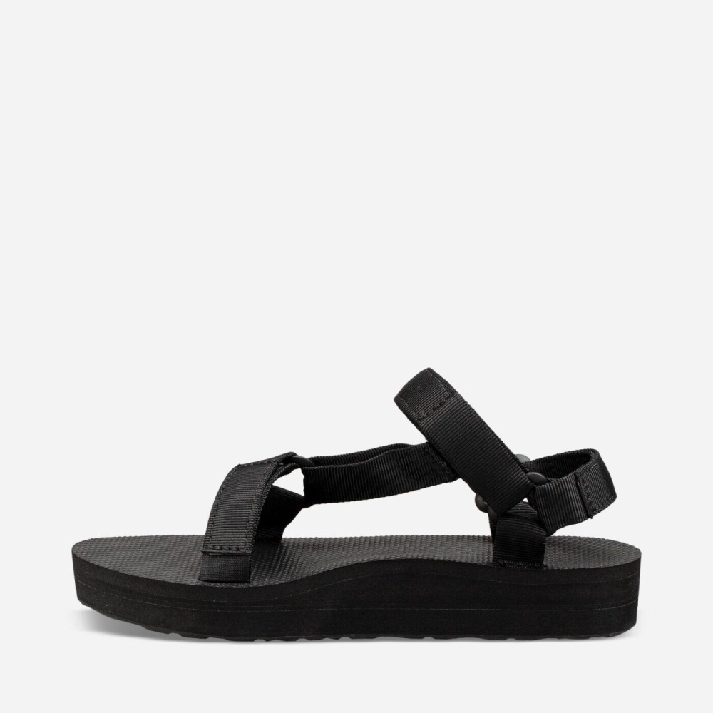 Black Women's Teva Midform Universal Flatform Sandals | 721-PNRMBO