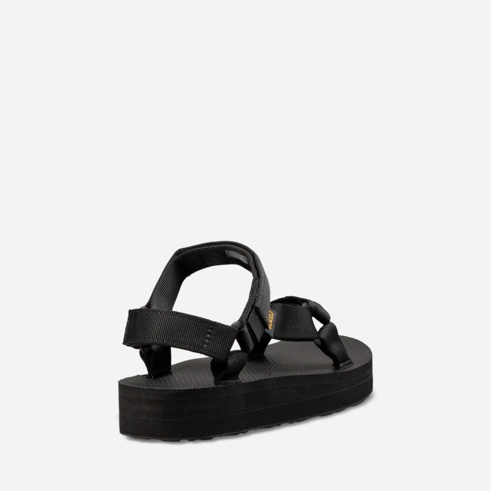 Black Women's Teva Midform Universal Flatform Sandals | 721-PNRMBO