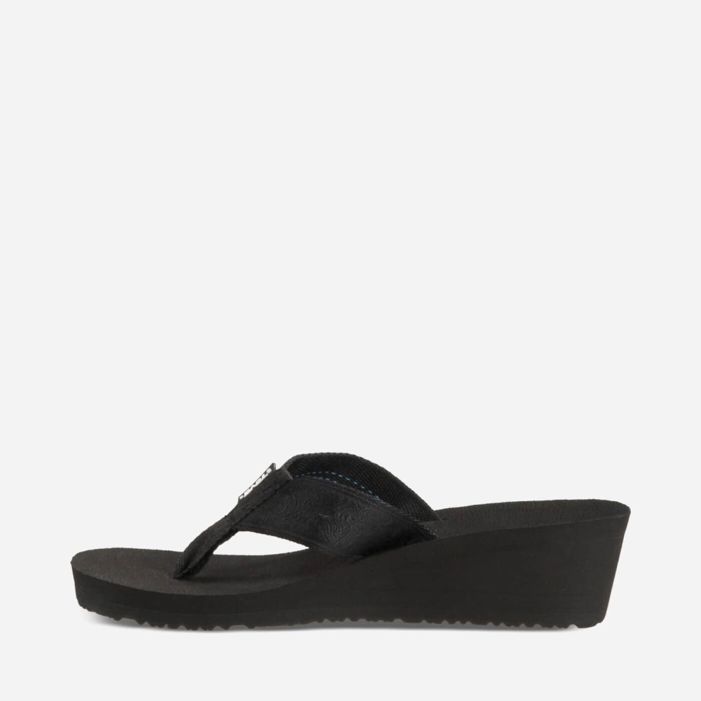 Black Women's Teva Mush Mandalyn 2 Wedge Sandals | 917-BODAUL