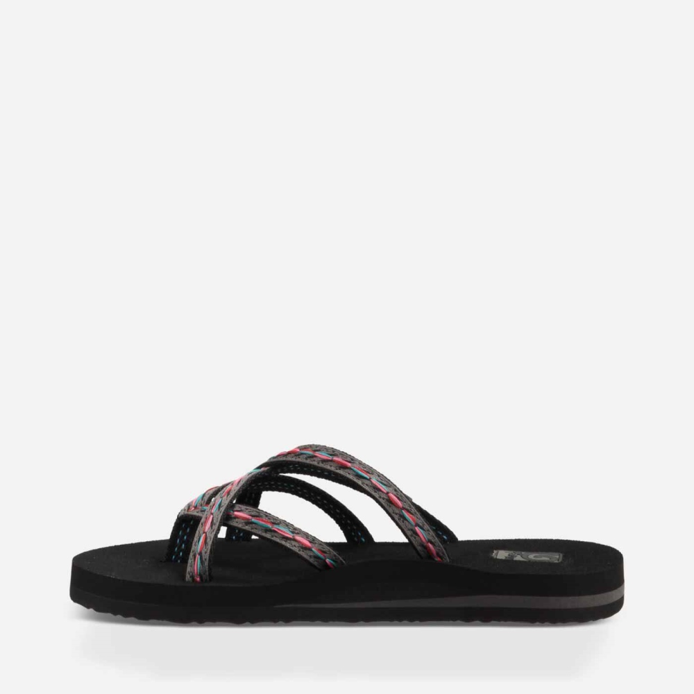 Black Women's Teva Olowahu Flip Flops | 160-QFOSHU