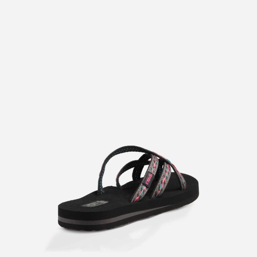 Black Women's Teva Olowahu Flip Flops | 160-QFOSHU